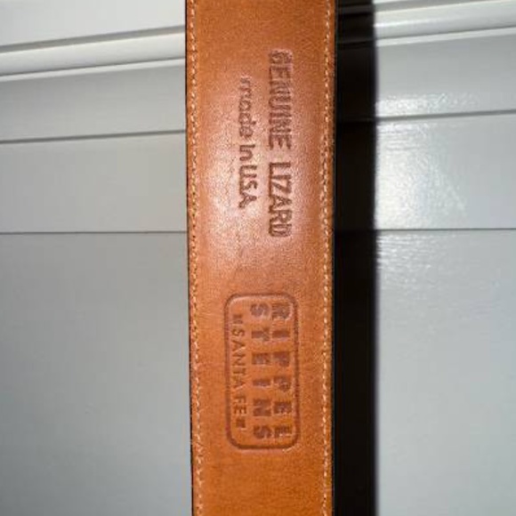 Genuine lizard belt by John Rippel of Santa Fe (black, size 32) - Picture 2 of 6
